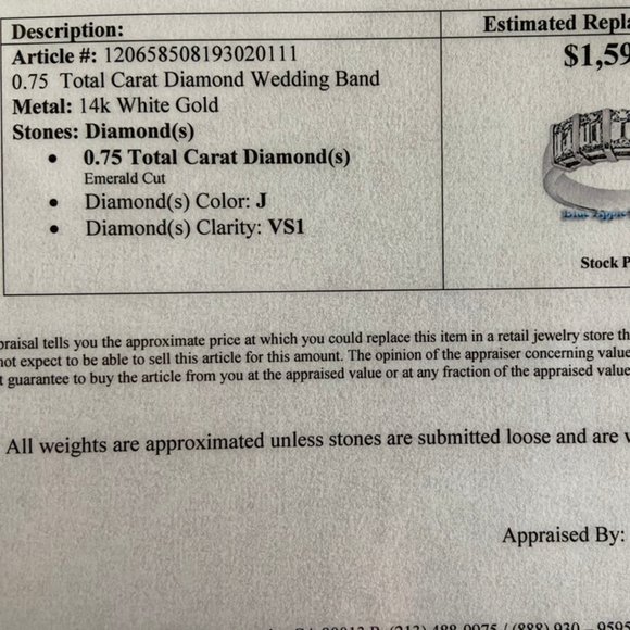 1/5 CT Emerald Cut Diamond Solitaire Pendant 14K. - Picture 11 of 12